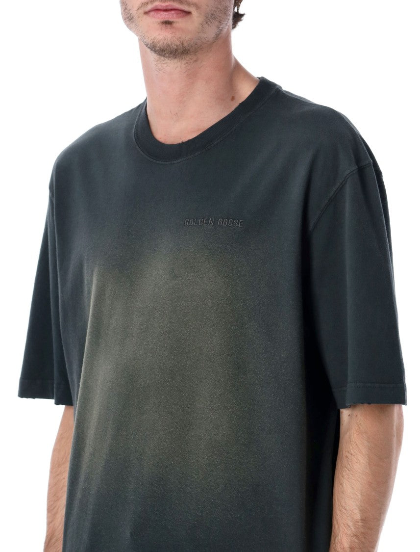 Golden Goose Black Bleached Wash Cotton T-Shirt