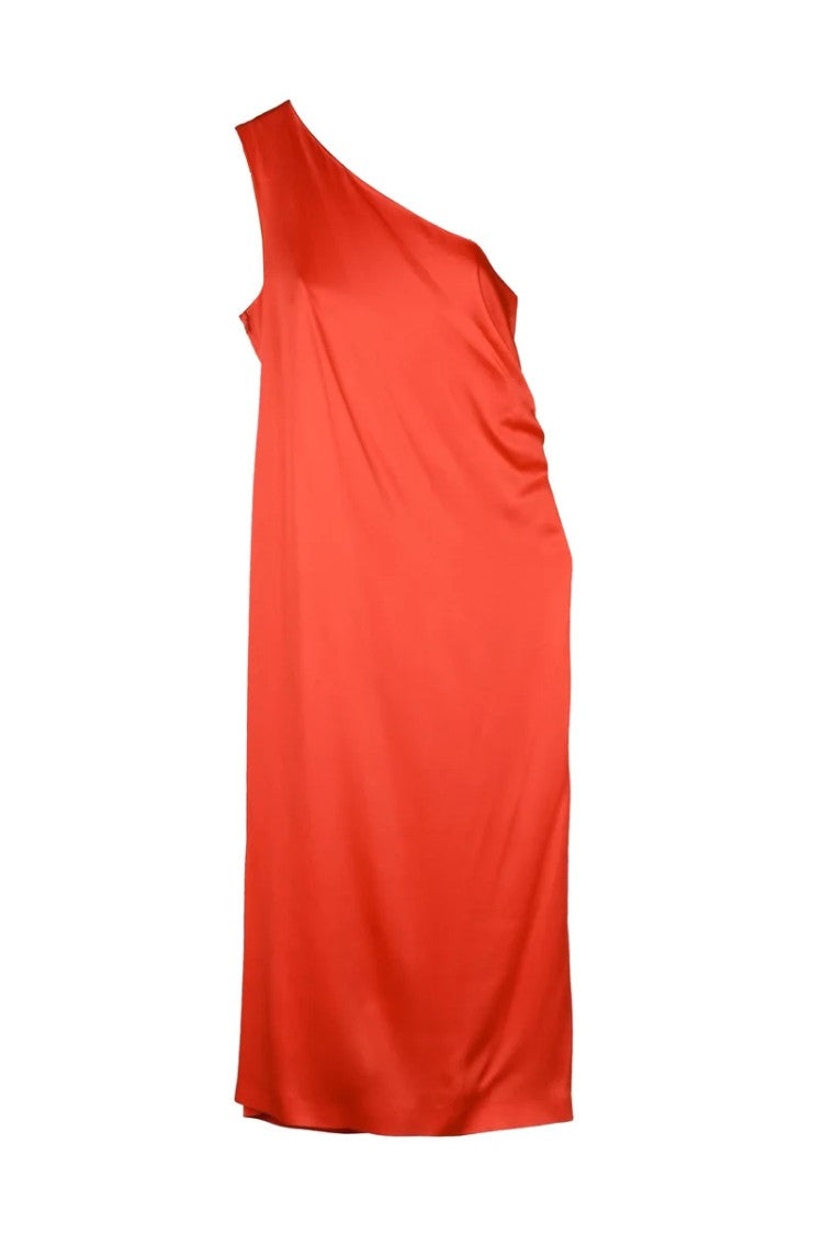 Max Mara Cerchio One-Shoulder Long Dress - Red
