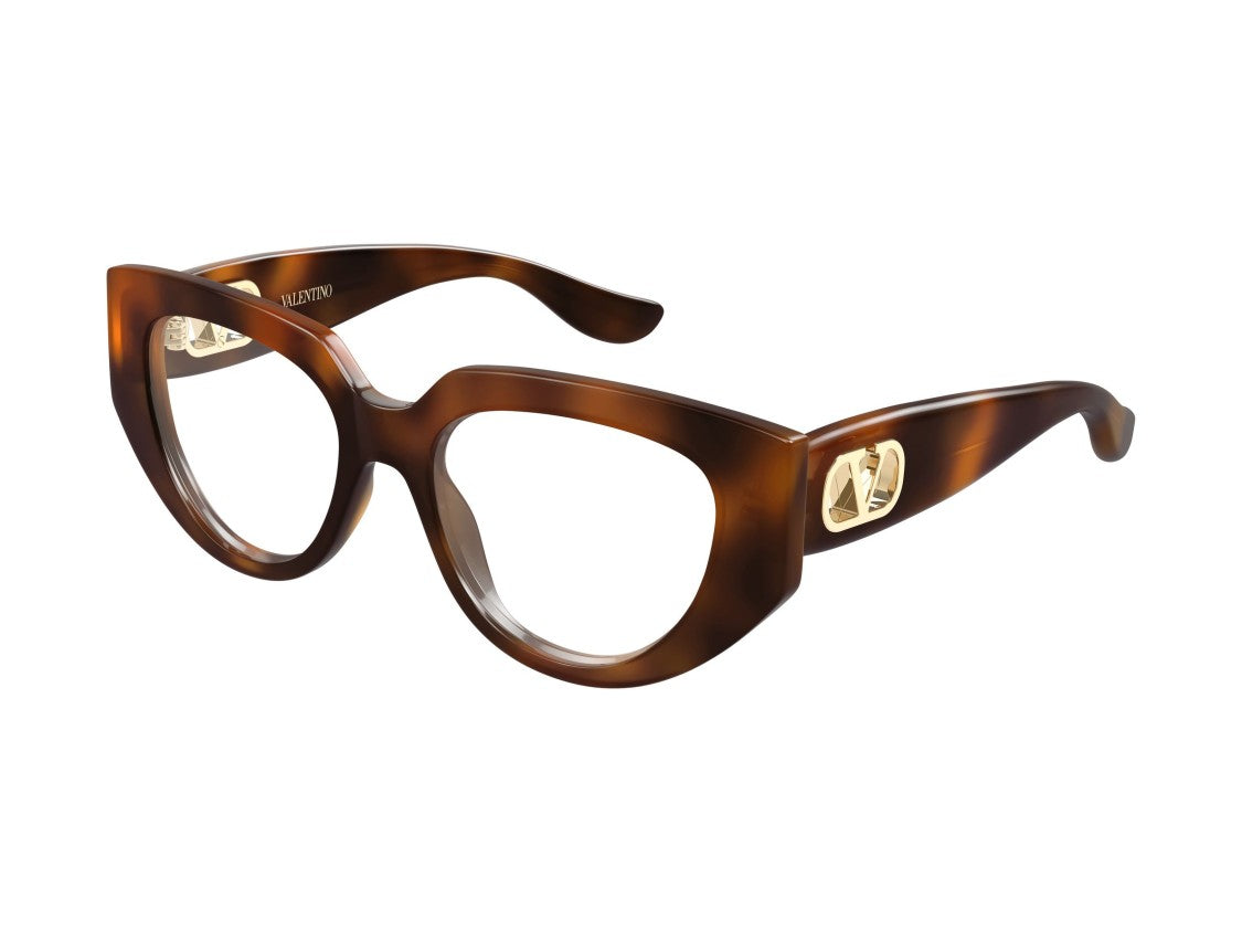Valentino Gold Vg0004o Acetate Oversized Cat-Eye Eyeglasses