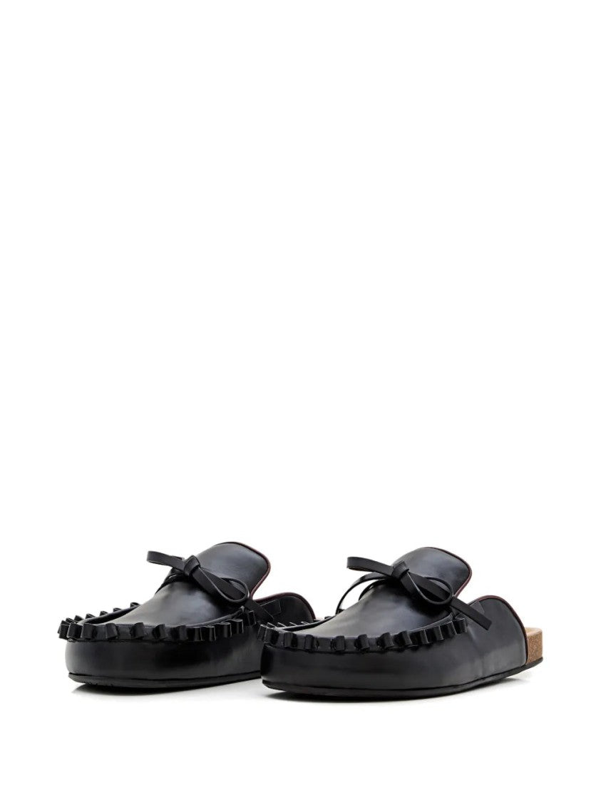 J. W. Anderson Black Bow Tie Leather Mules