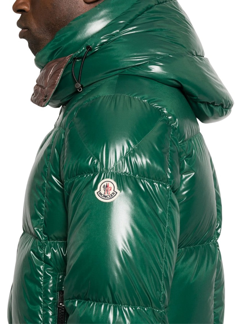 Moncler Deep Green Glossy Finish Moncler Puffer Jacket