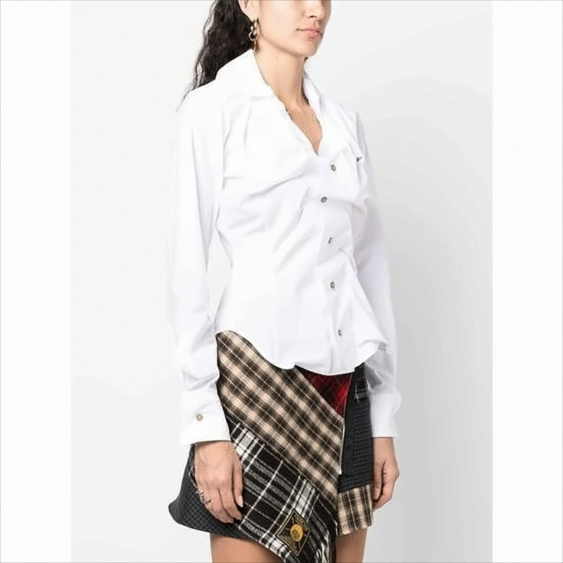 Vivienne Westwood Button Closure White Cotton Shirt