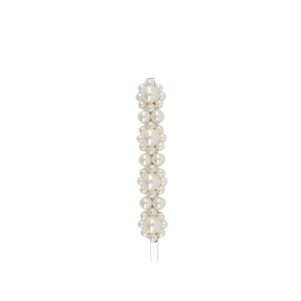 Simone Rocha Medium Flower Hair Clips - Pearl - White