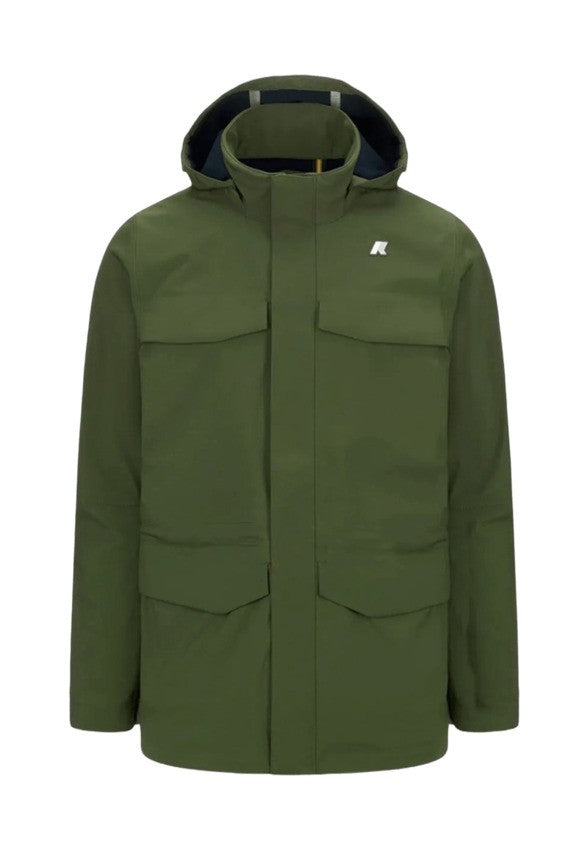K-Way Three-Layered Casual Jacket With Detachable Hood