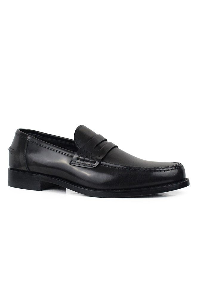 Alberto Shiny Grey Calfskin Leather Moccasins