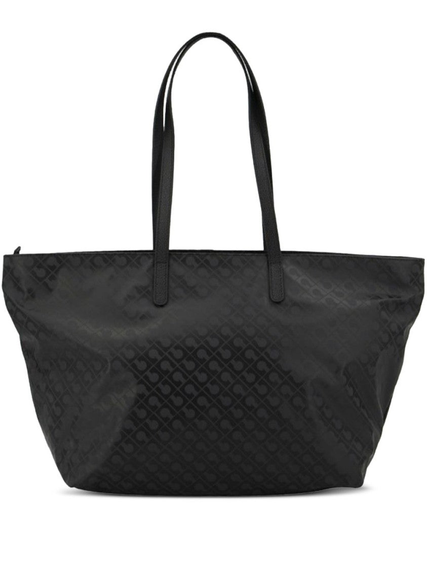 Gherardini Gray Shopper Bag With Embossed Pattern