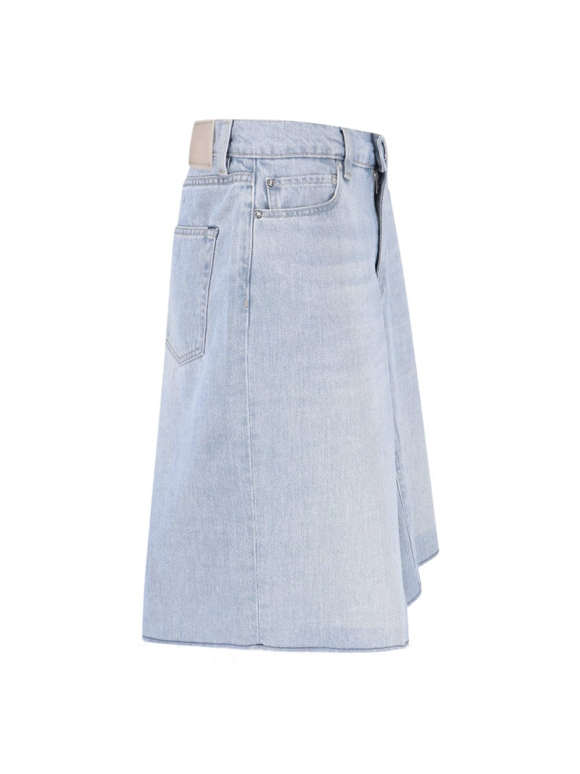 Our Legacy Light Blue Organic Cotton Denim Shorts