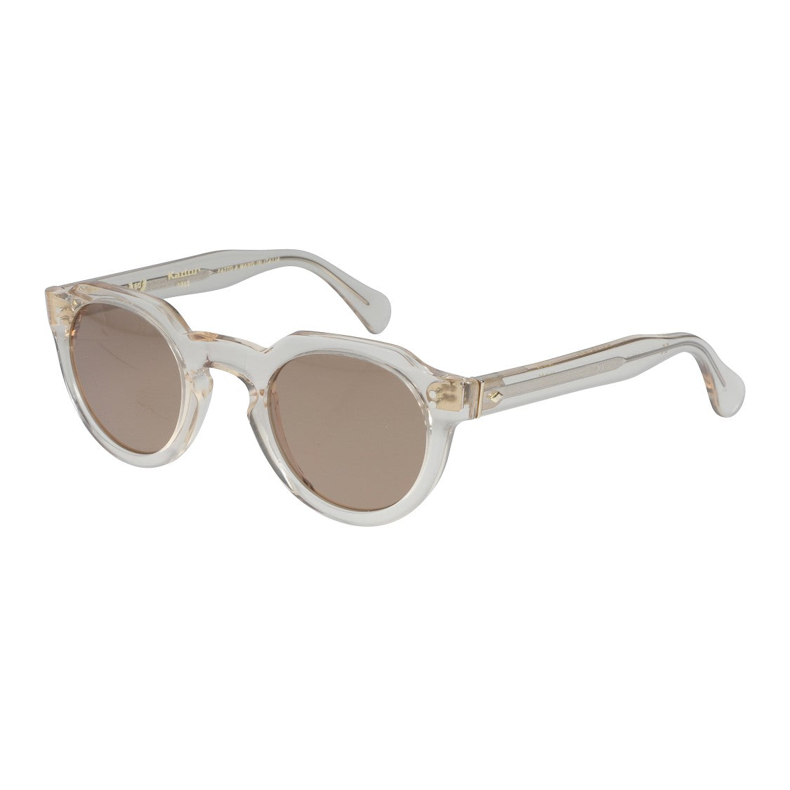 Kador Storiko Special-S Translucent Round Frame Sunglasses With Brown Lenses