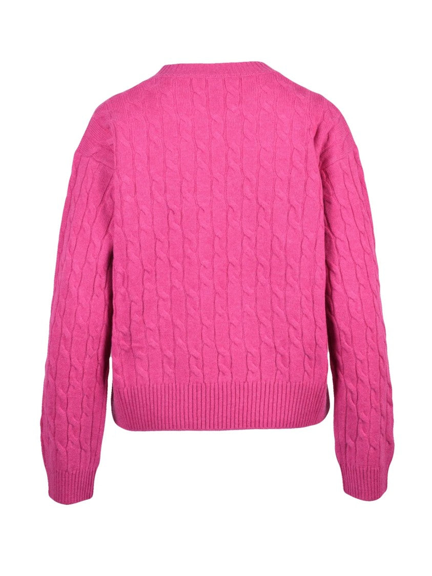 Ballantyne Intricate Cable Knit Crew Neck Sweater
