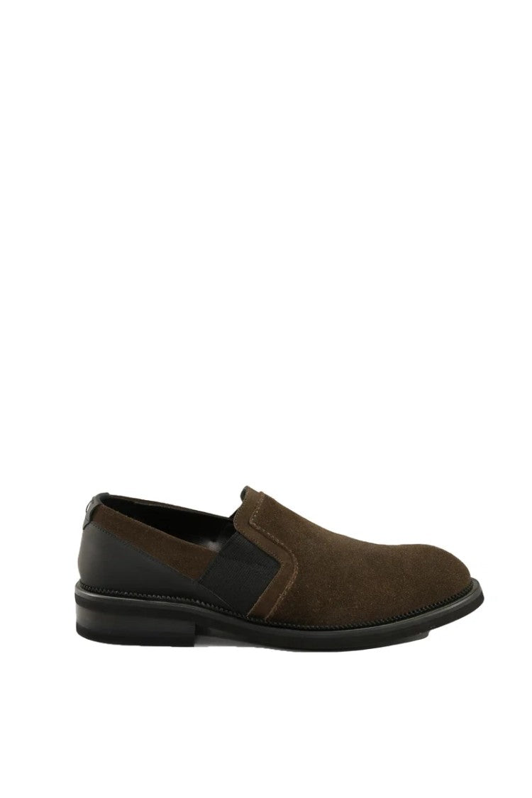 A.Testoni Suede Slip-Ons - Brown