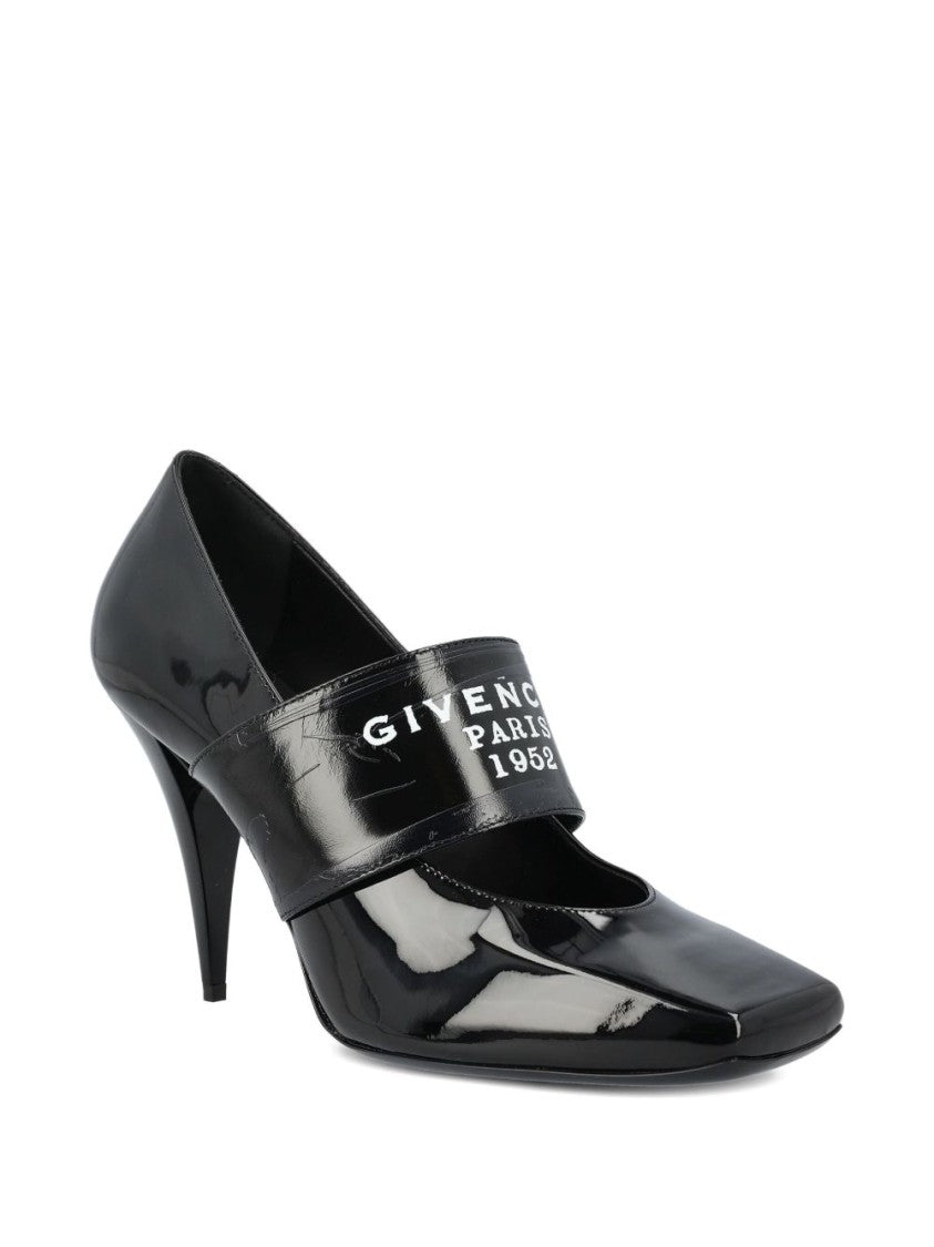 Givenchy Black Silk And Nylon Peep Heels