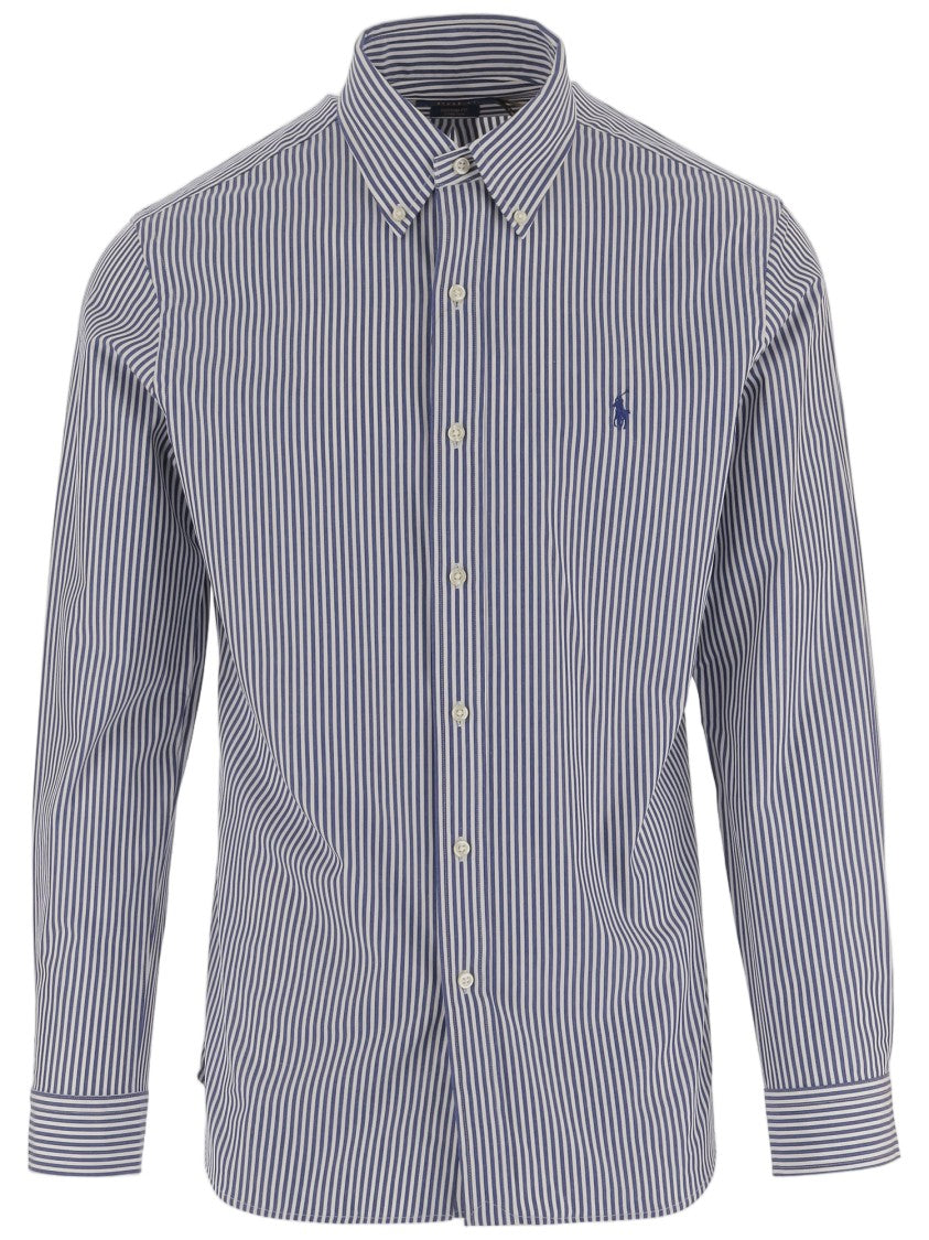 Polo Ralph Lauren Striped Stretch Cotton Shirt With Button-Down Collar