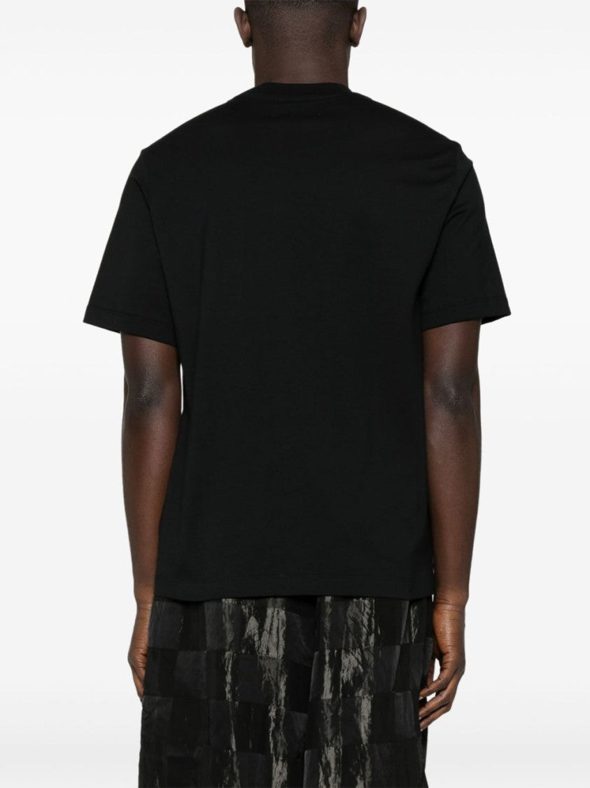 Amiri Crew Neck T-Shirt With Rubberized Logo Detail