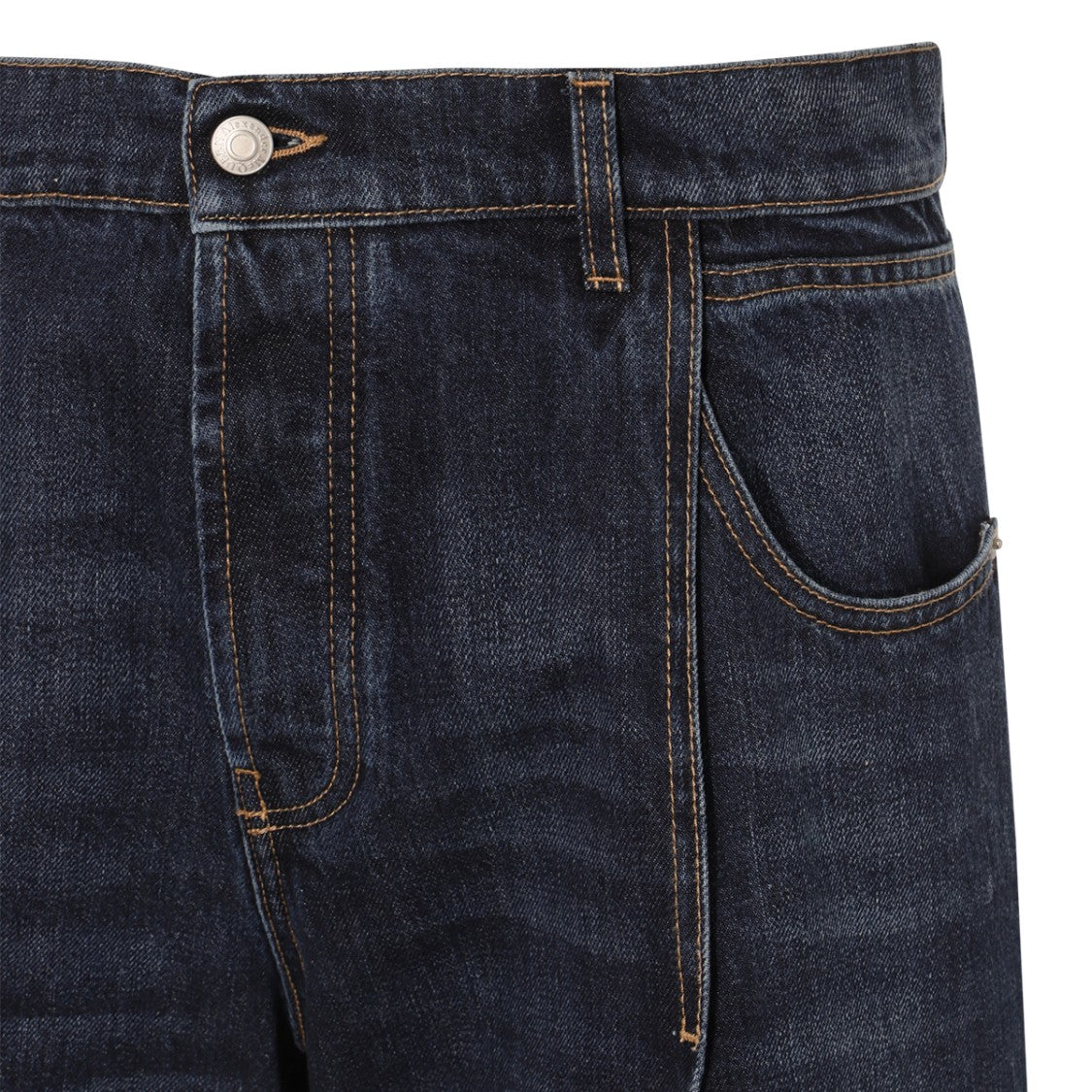 Alexander Mcqueen Dark Blue Cotton Denim Shorts