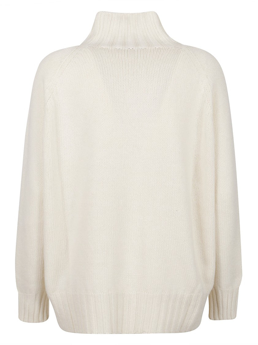 Aragona Over Raglan Cashmere Mock Sweater