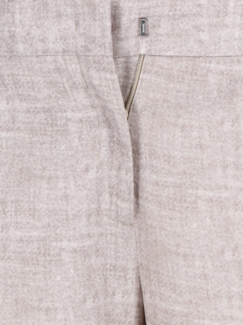 Ermanno Scervino Tailored Straight-Leg Beige Viscose Formal Pants