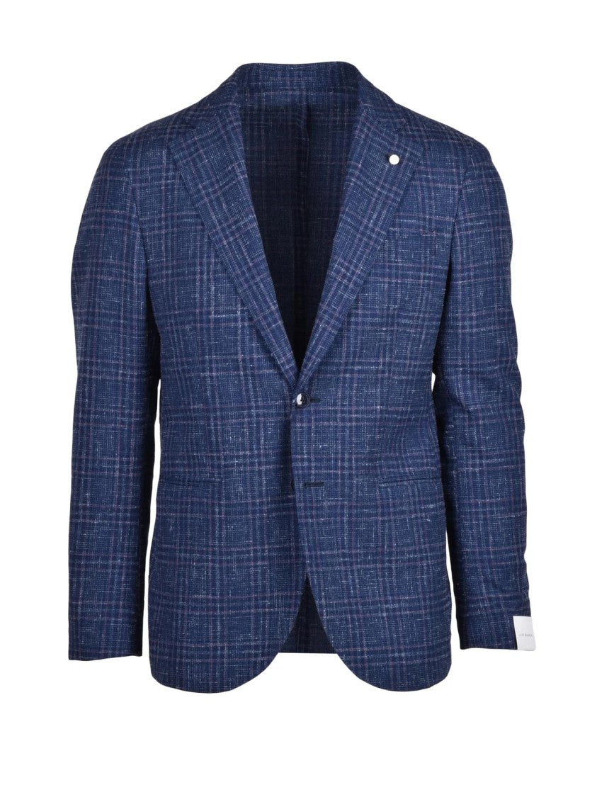 Luigi Bianchi Wool Silk Linen Polyamide Jacket - Blue