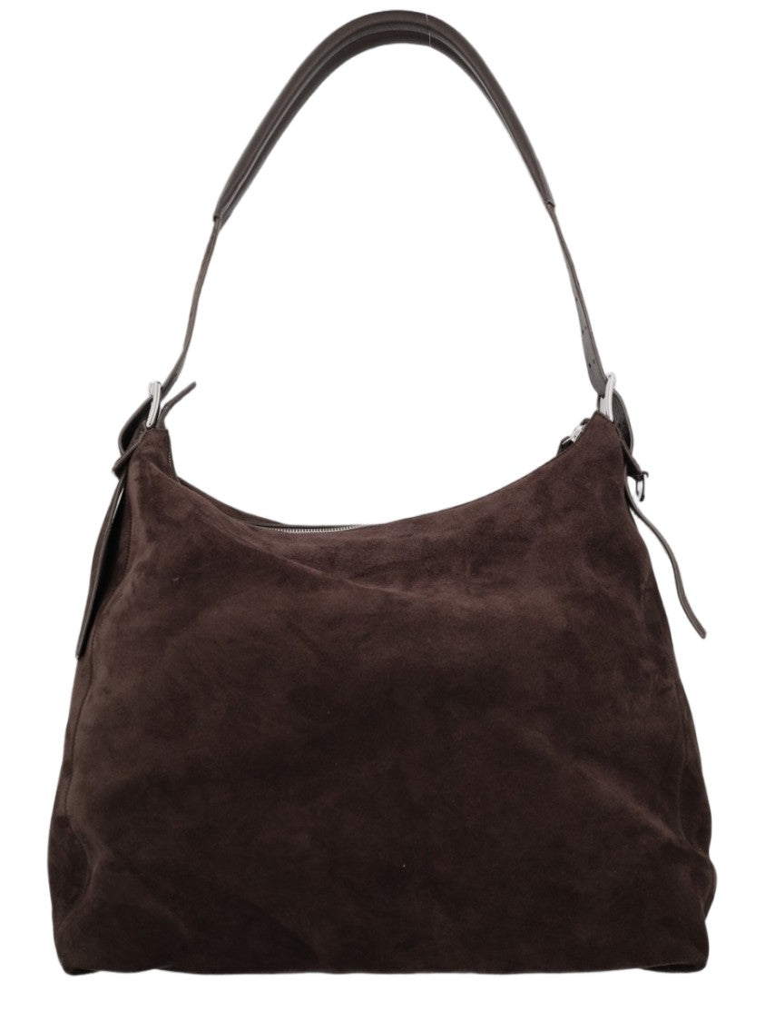 Lemaire Brown Split Cow Leather Suede Shoulder Bag