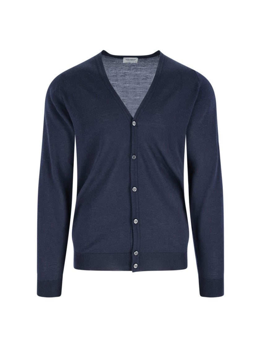 John Smedley Fine Knit Cardigan With Round Neckline