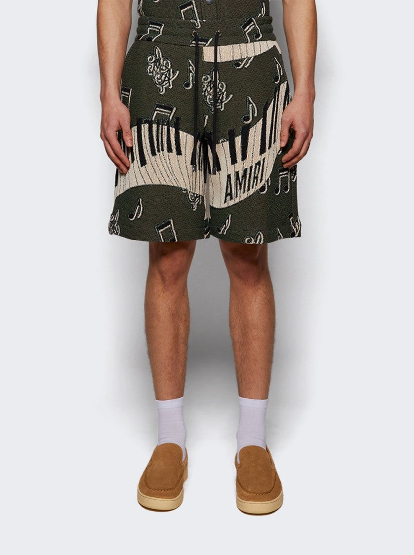 Amiri Piano Keys Tapestry Short Black