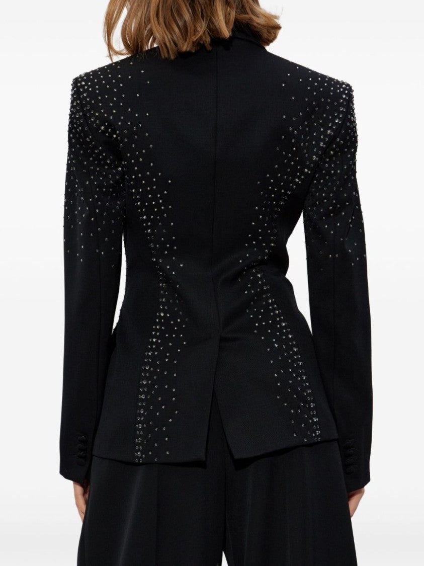 The Attico Structured Black Wool Blazer