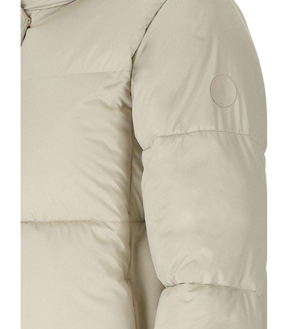 Save The Duck Sibyl Beige Hooded Padded Jacket