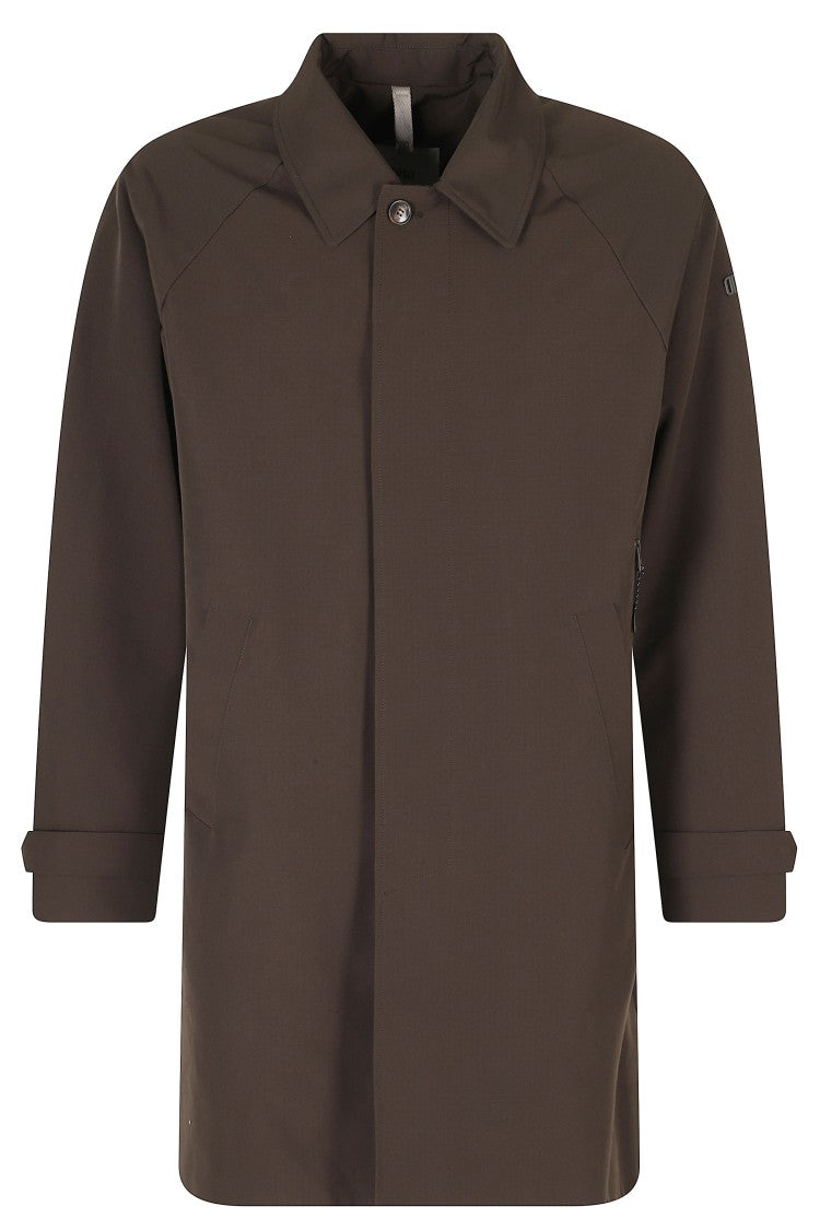 Duno Brown Polyester Midi Coat