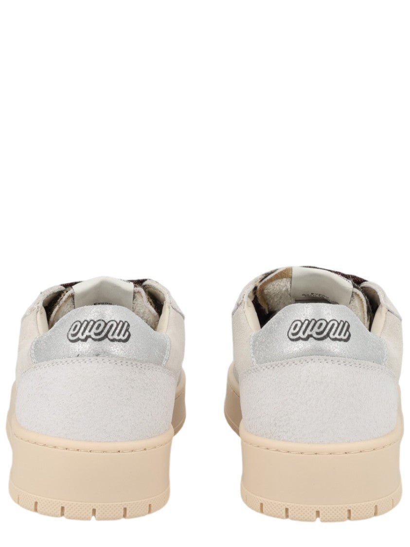 Evenu Multicolour Low-Top Perforated Silver Accent Sneakers