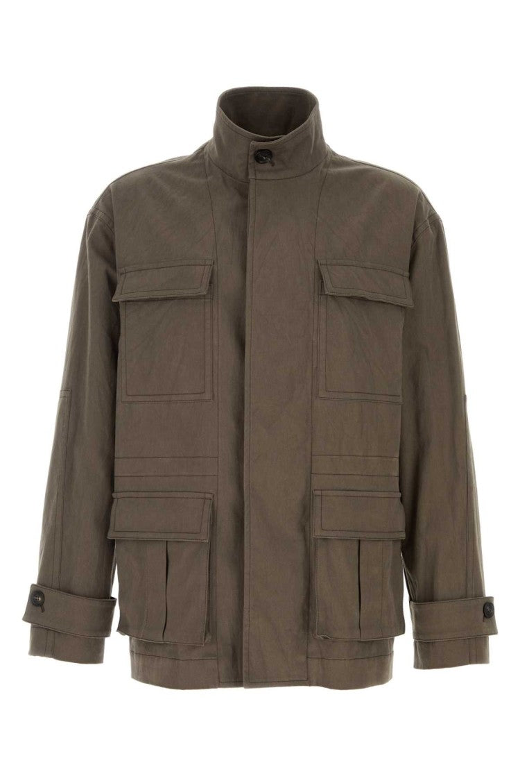 Salvatore Ferragamo Mud Stretch Cotton Jacket