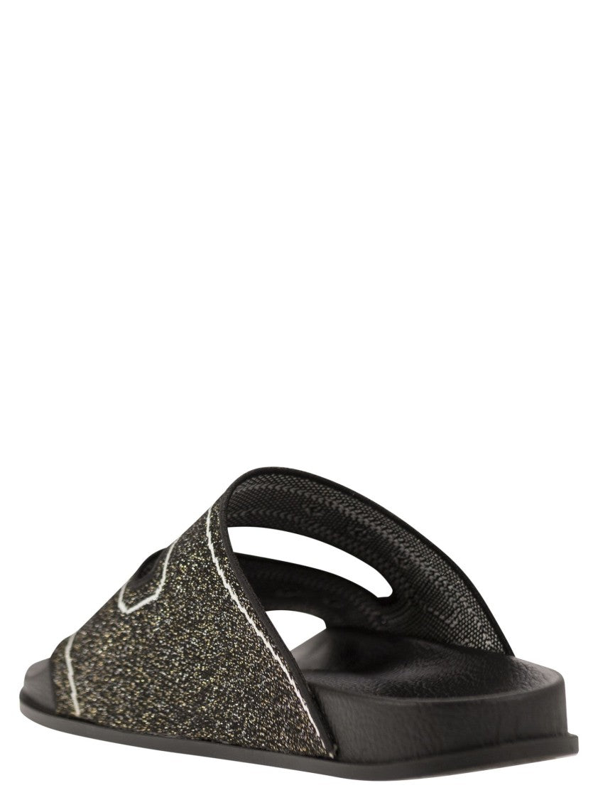 Marni Jacquard Design Sandals With Anatomical Rubber Insole