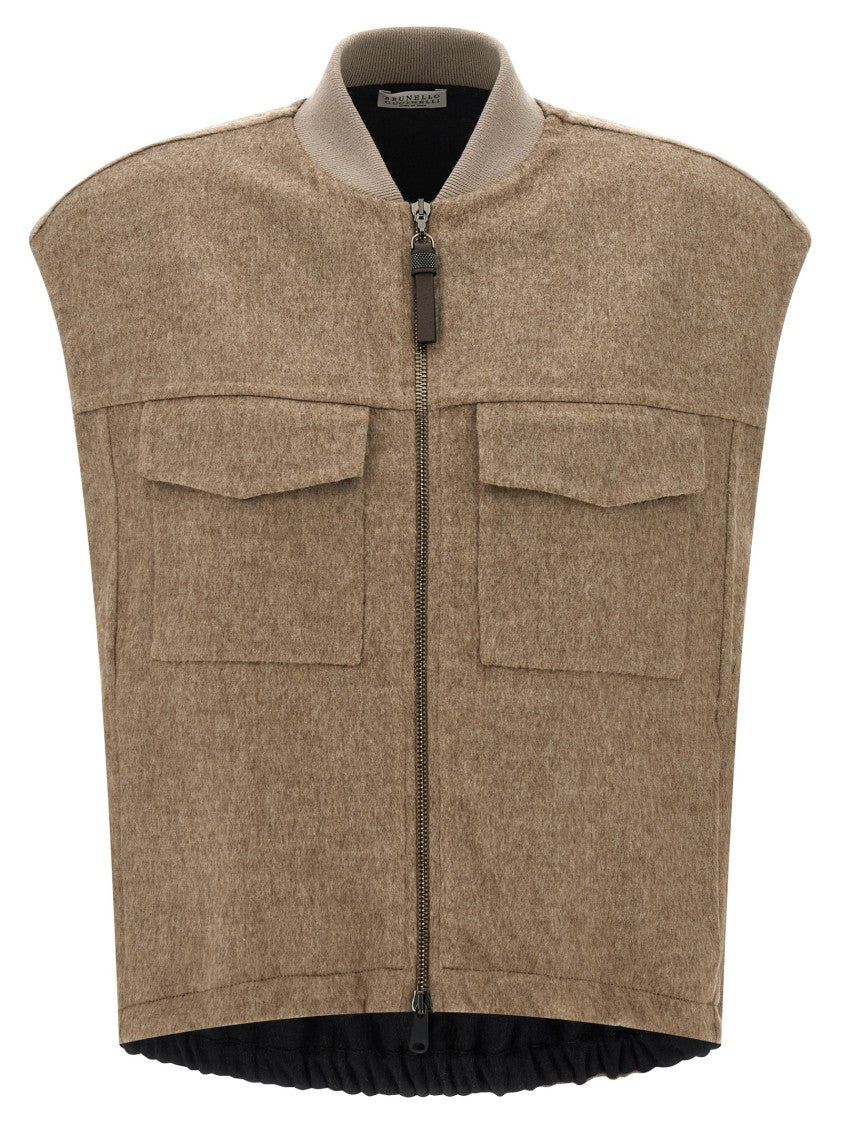 Brunello Cucinelli Shiny Zipper Pull' Vest