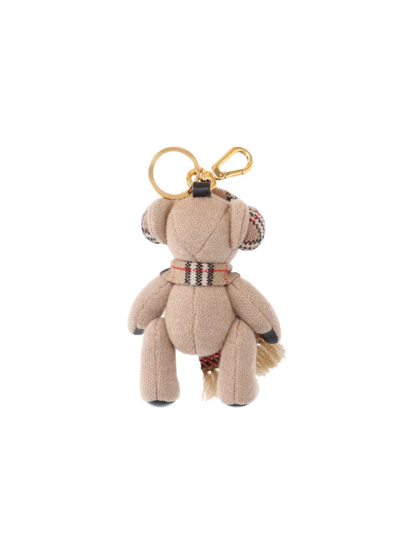 Burberry Multicolor Thomas Check Bear Key Charm