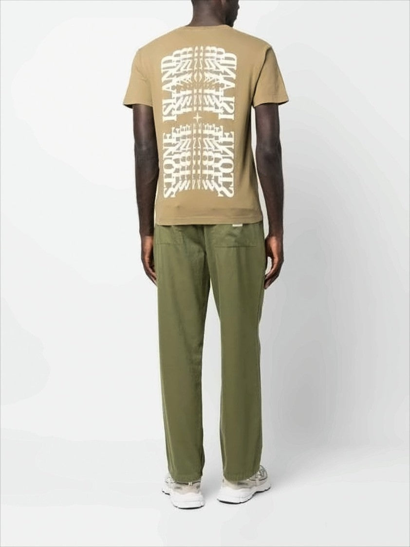Stone Island Relaxed-Fit Graphic Print T-Shirt With Emblem