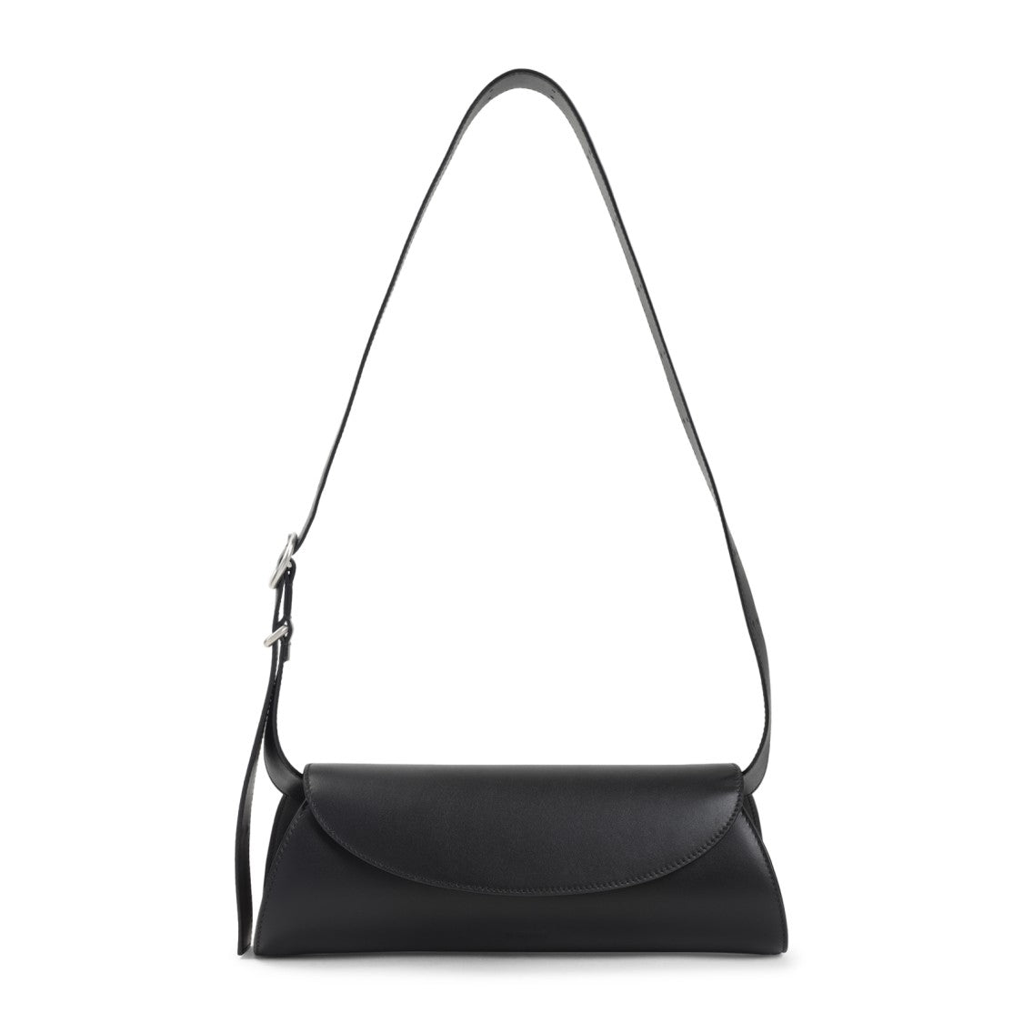 Jil Sander Black Lamb Leather Sm Cannolo Handbag