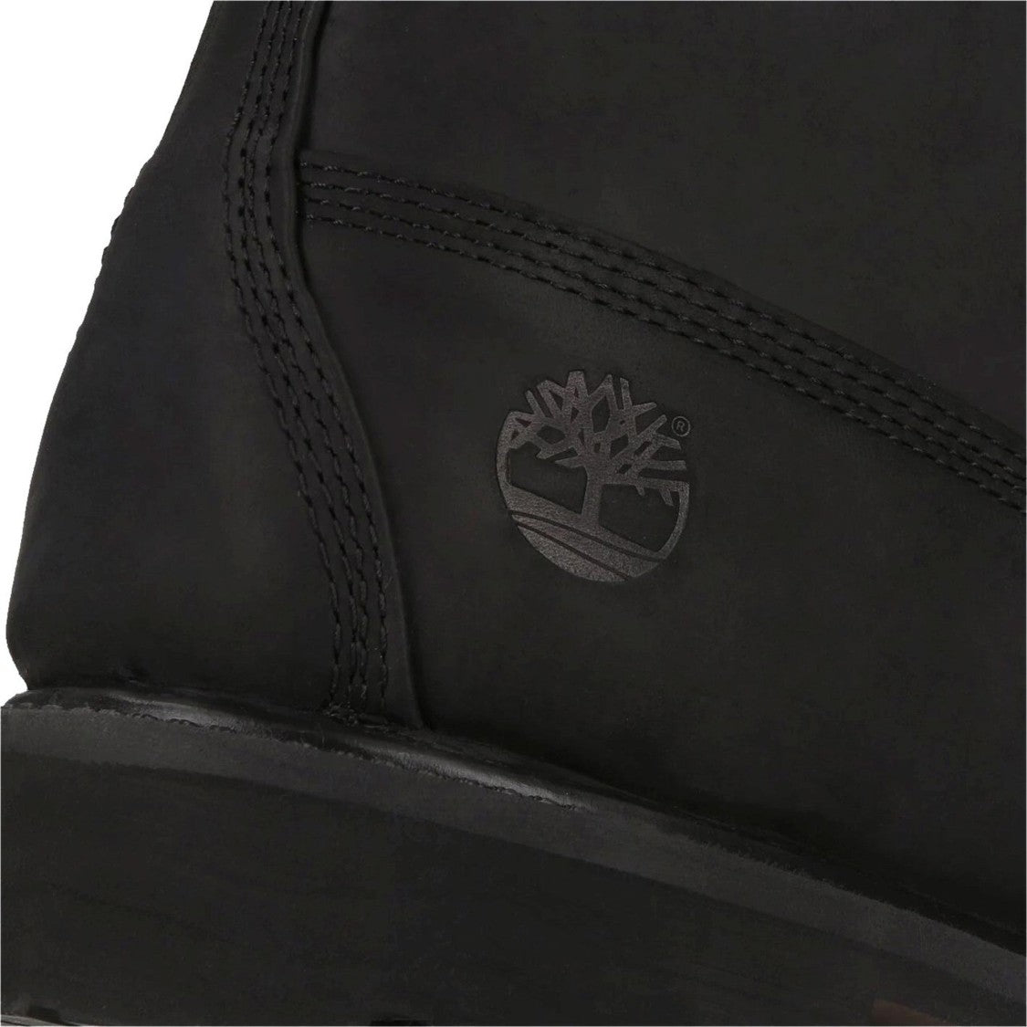 Timberland Black Leather Padded Collar Boots
