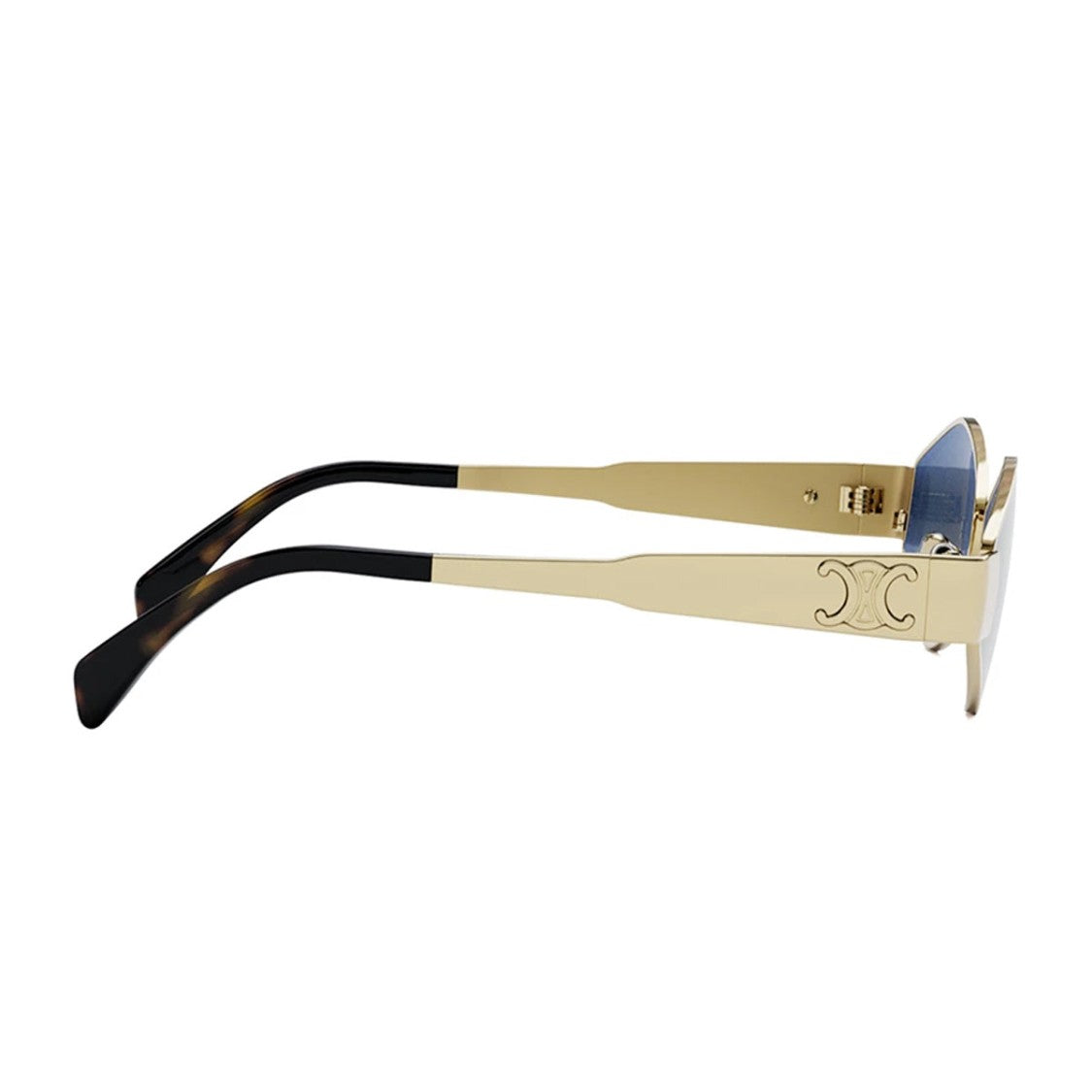 Celine Gold-Tone Cl40254u Metal Triomphe Geometric Sunglasses