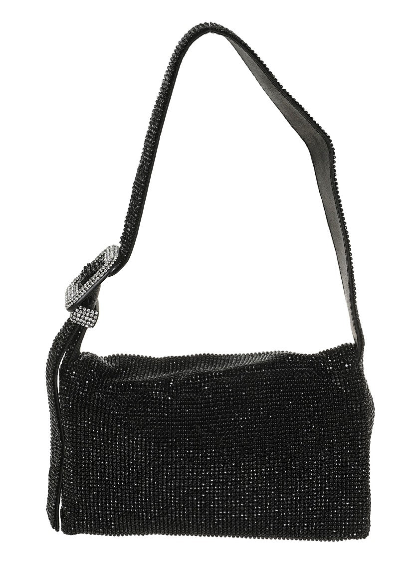 Benedetta Bruzziches Black Rhinestone Mesh Handbag