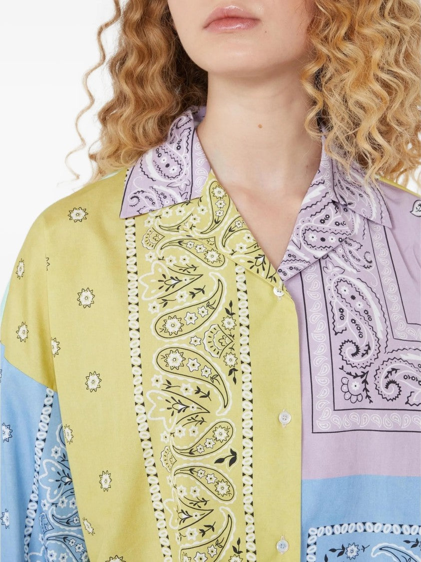Max Mara Patchwork Cropped Jacket With Classic Collar