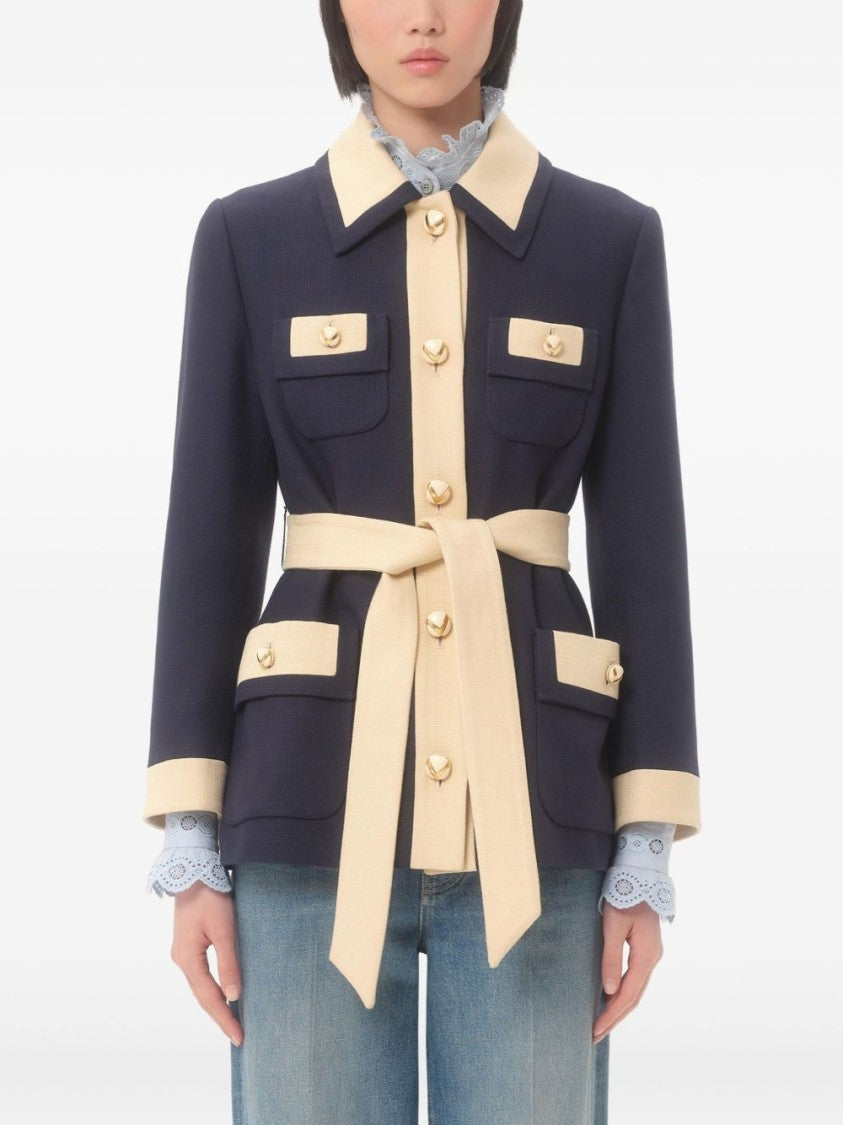 Valentino Garavani Structured Jacket With Belted Waist