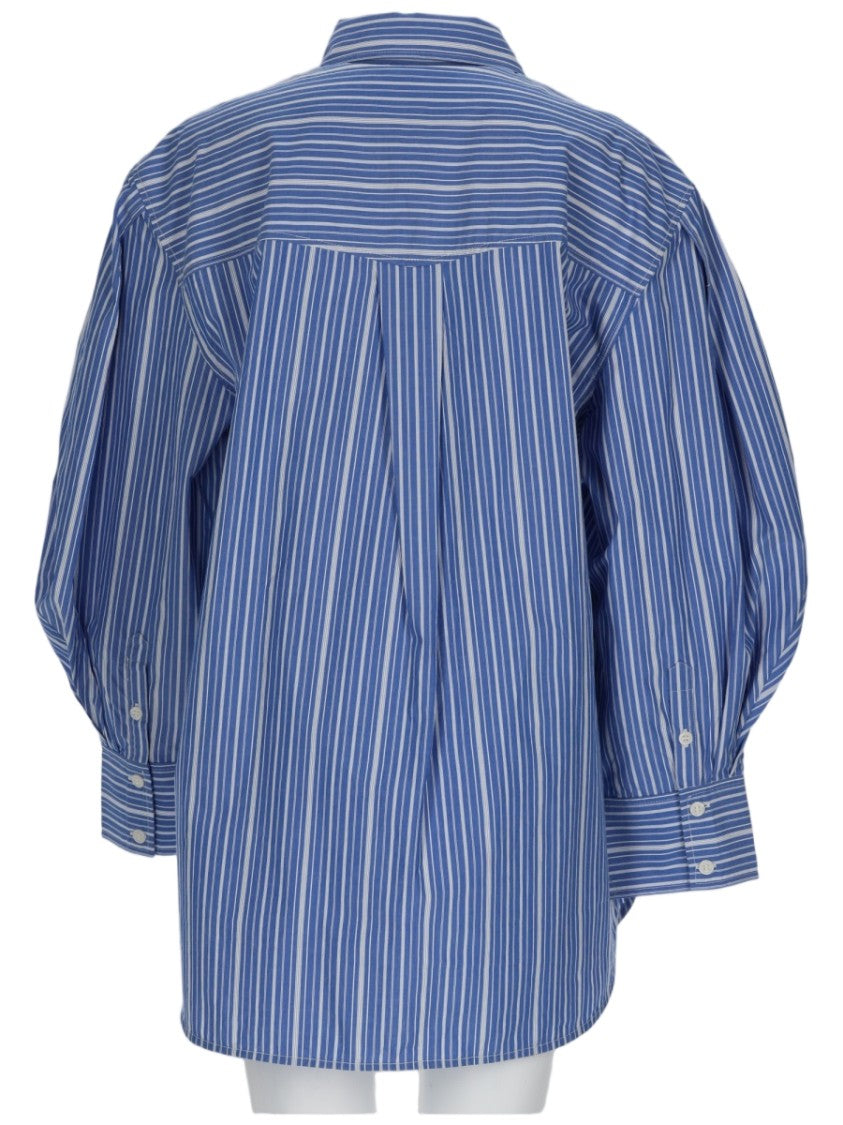Ganni Vertical Striped Organic Cotton Shirt
