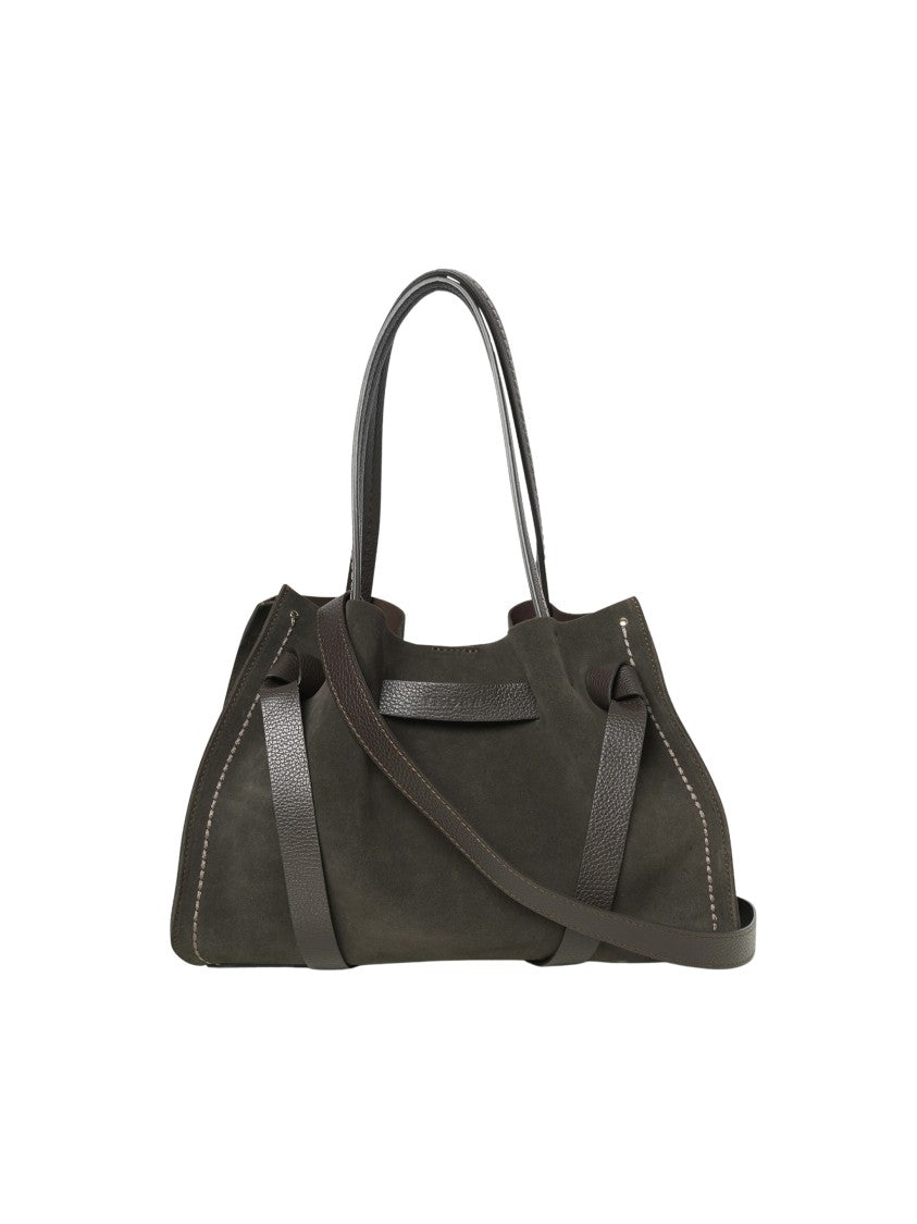Visona` Camoscio Suede Handbag