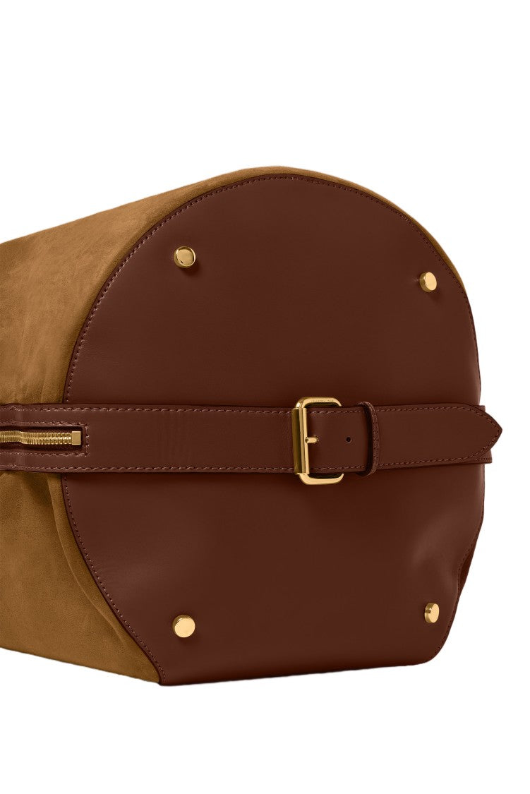 Stella Mccartney Brandy Appaloosa Soft Medium Faux Suede Bucket Bag