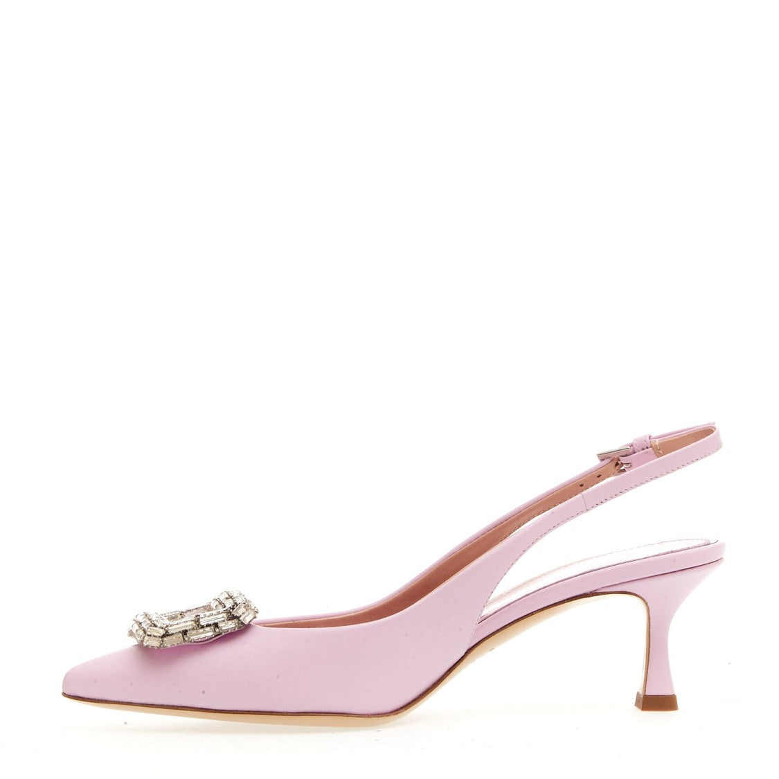 Ninalilou Pink Slingback With Rhinestone Buckle