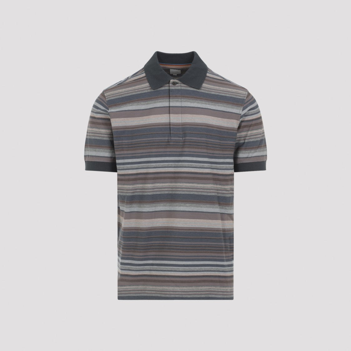 Paul Smith Textured Stripe Polo With Concealed Button
