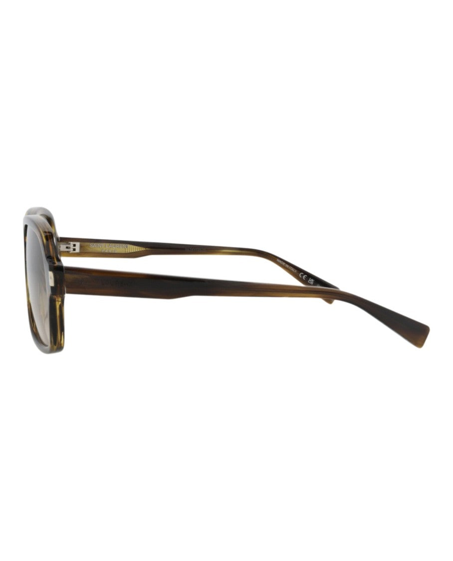 Saint Laurent Aviator-Frame Recycled Acetate Sunglasses