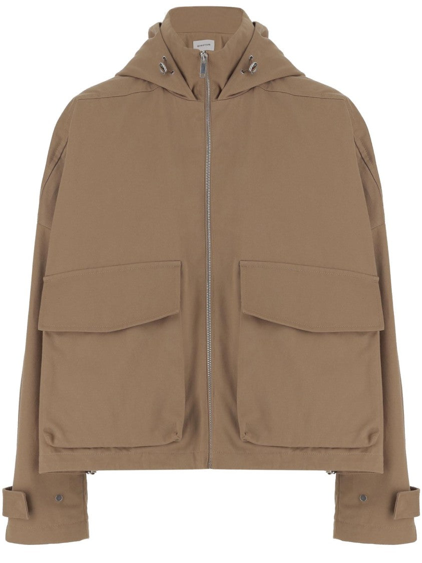 Armarium High Collar Adjustable Hood Cotton Jacket