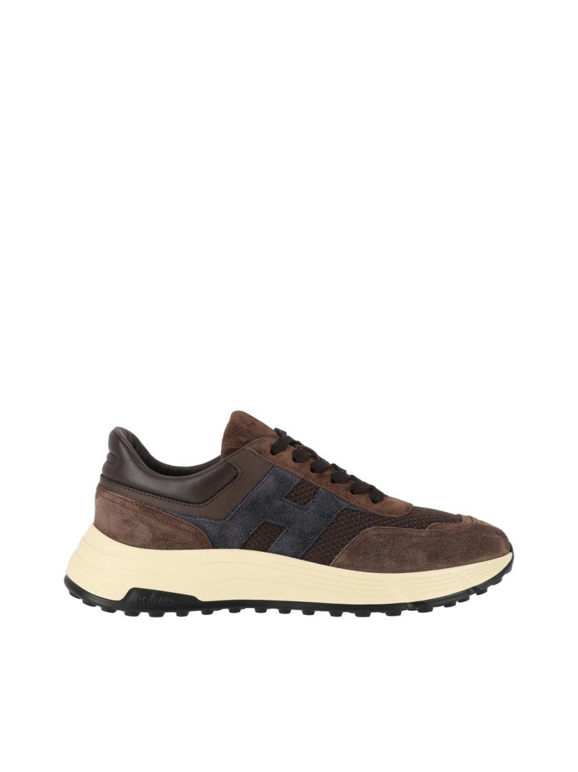 Hogan Hyperlight Suede-Leather Low-Top Sneakers