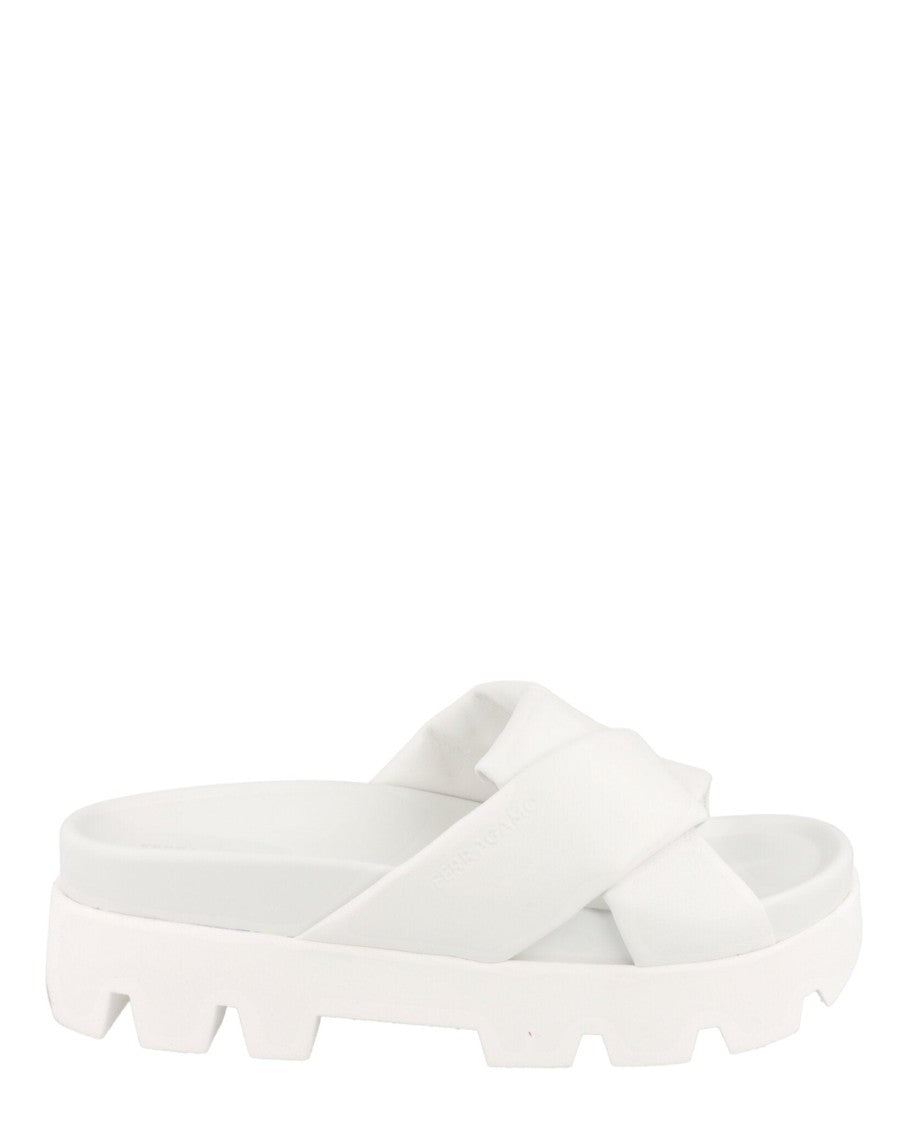 Ferragamo Air Lug Leather Slides