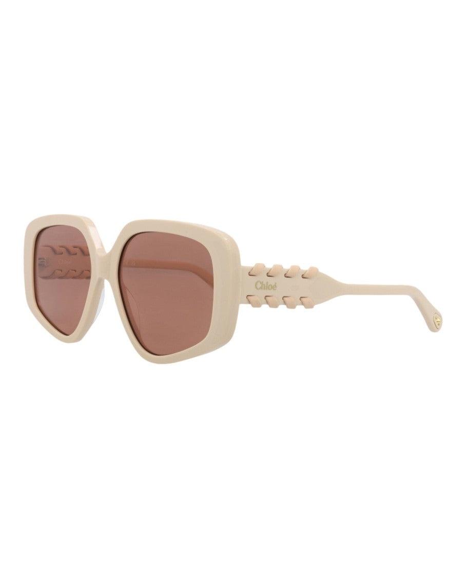 Chloé Square-Frame Eco-Conscious Sunglasses With Woven Detail