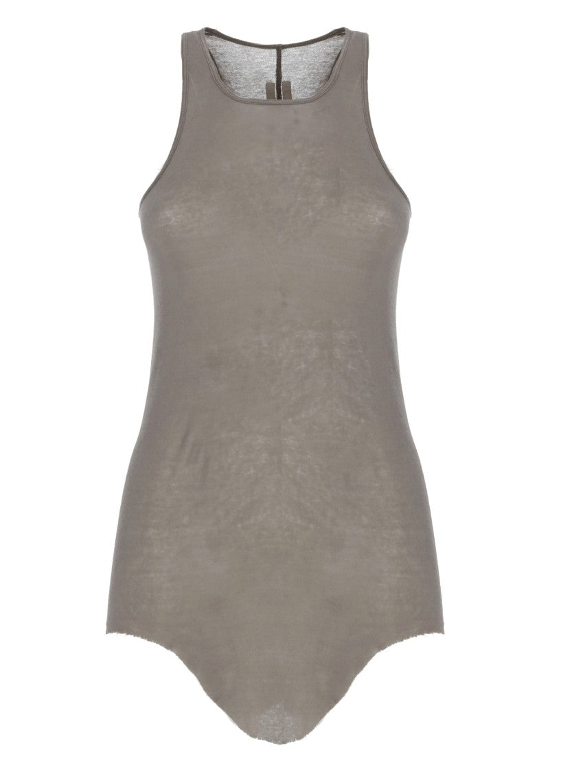 Rick Owens Grey Basic Rib Cotton Tank Top
